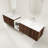 84" Wall-Mounted Double Bathroom Vanity Set-713148766