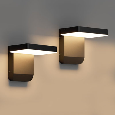2Pack Outdoor Rotatable Wall Lights Modern Porch Light LED Wall Sconce  Exterior Wall Lights Modern Lights For House 3000K