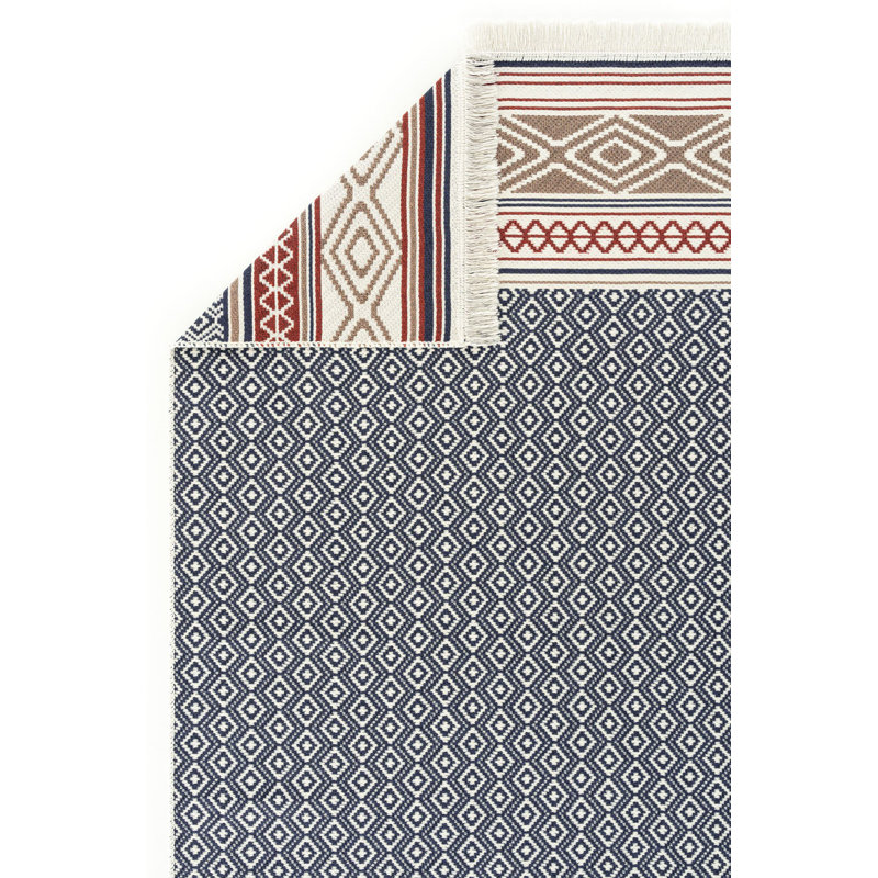 Ahrayah Cotton Machine Made Indoor / Outdoor Area Rug, Rectangle 120 x 180cm