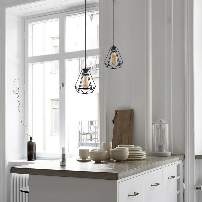 Rane 1 - Light Black Geometric Pendant