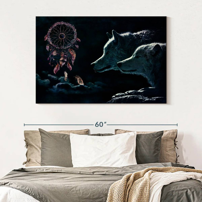 Brampt Dream Wolves, 34" H x 51" W