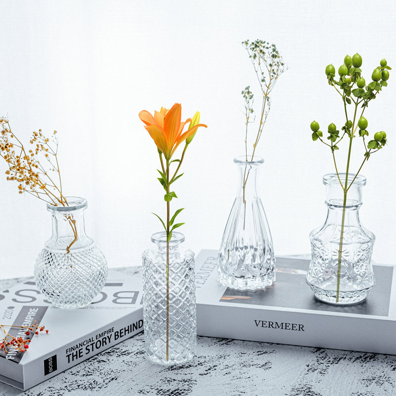 Ensemble de 8 vases transparents 8 pièces