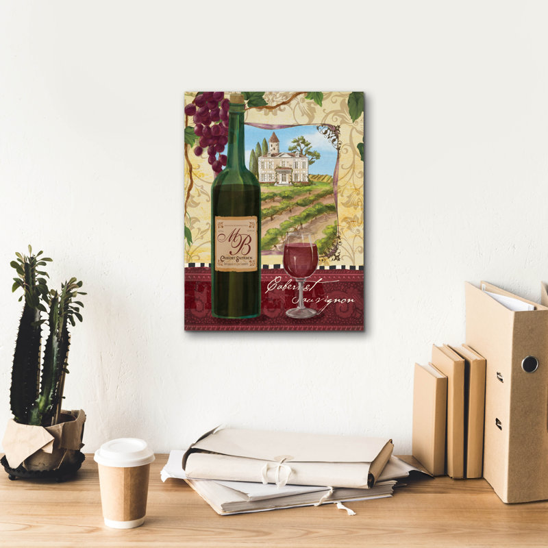 «Wine Country 3» par Fiona Stokes-Gilbert, art mural sur toile, H 16 po x l 12 po x P 0,75 po