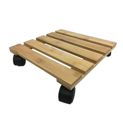 Wagner Design Yourself 11.4" Square Bamboo Plant Caddy Batts