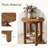 Solid Wood Round End Table With 2-tier Storage For Living Room, Small Spaces (1)
