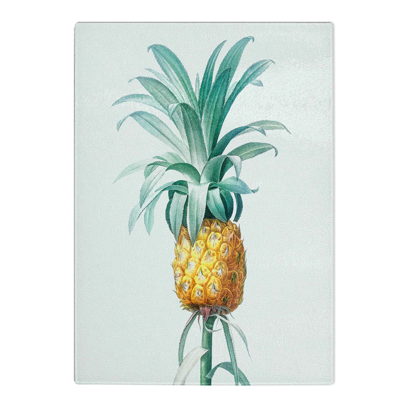 Tempered Glass Pineapple Fruit by Pierre-Joseph Redoute Chopping Board, 28.5 cm x 39 cm