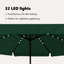 Garden Parasol with LED Strip Lights Polyester Outdoor Shade Summer-1777039927