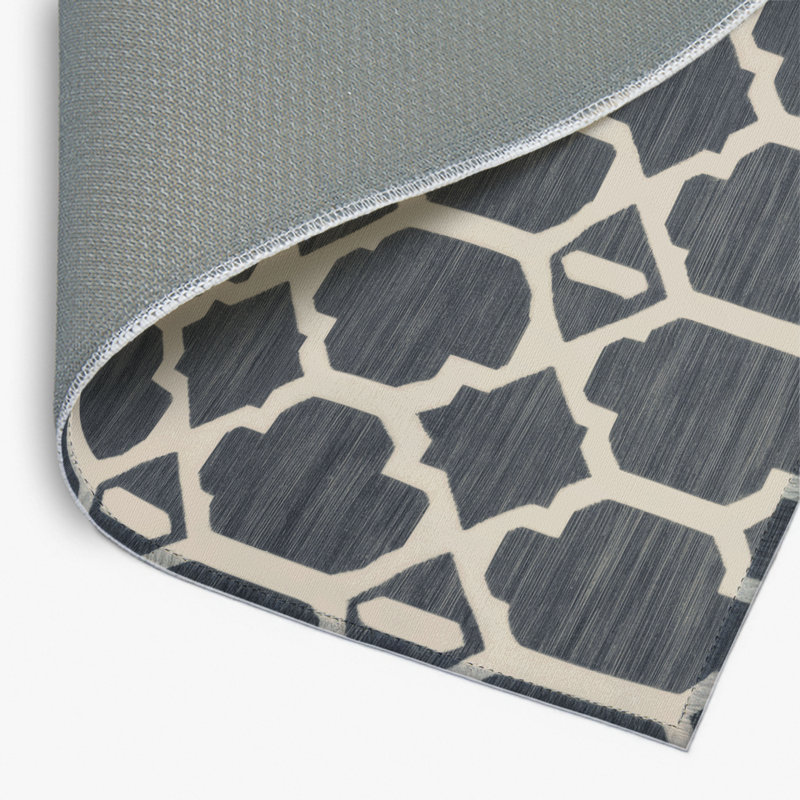 Tapis gris intérieur et extérieur Trellis, Rectangulaire 2 pi x 3 pi