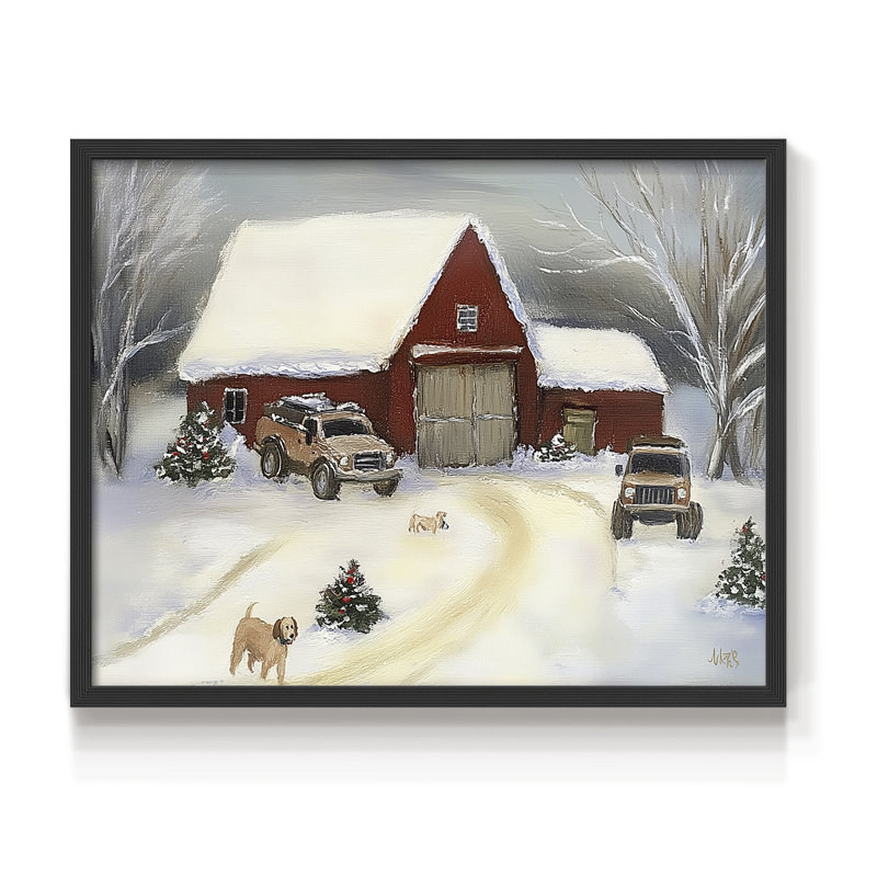 Chirstmas Art-DCXXXIV -Framed Print - Restickable, H 8 po x l 10 po, Noir, noir, noir, noir