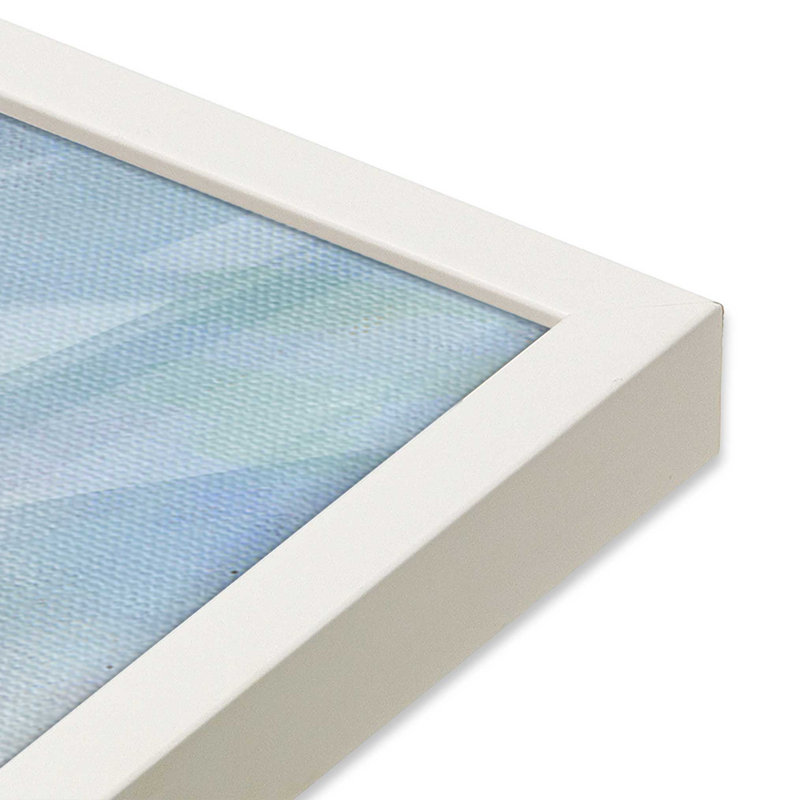 Tranquil Haven en bleu, Cadre ouvert à coins ouverts, blanc opaque, H 15 po x l 12 po