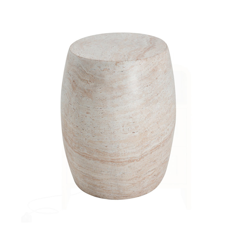 Table d'appoint d'extérieur en béton léger Travertine