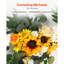 Ensemble de fleurs artificielles pour arche de mariage, fleurs jaunes pour arche de mariage avec draperies (lot de 3) - 2 arrangements floraux, 1 draperie transparente-116416150-116416149