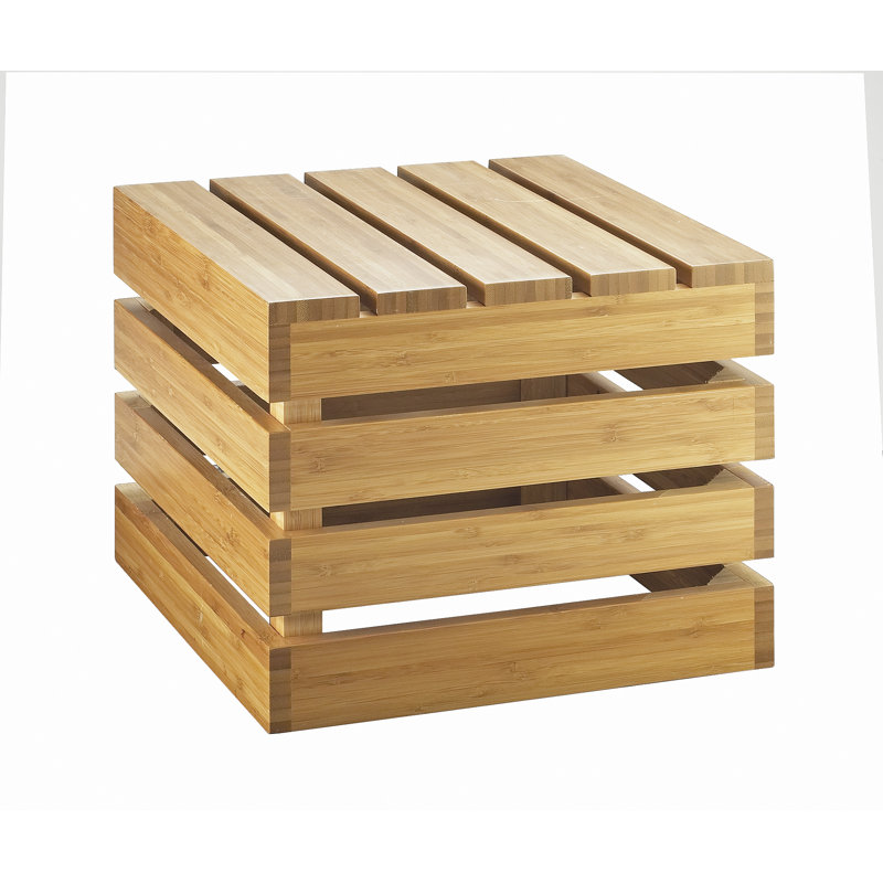 Square Crate Riser - 12" X 12" X 10", Bamboo