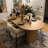 Burlywood Oval Solid Wood Dining Table-1181508700