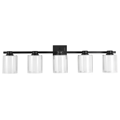 Oslo 5 - Light Dimmable LED Matte Black Vanity Light