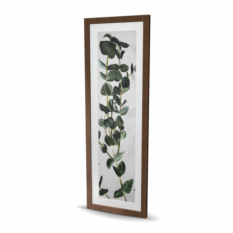 Tiges d'eucalyptus - Reproduction matte encadrée pour le décor de la chambre à coucher