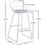 Ensemble de tabourets de bar à hauteur de comptoir industriel avec structure en métal incurvé