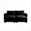 Canapés modulaires | Canapé modulaire 2 places à assise profonde avec 2 repose-pieds de rangement, pour salon, chambre à coucher et appartement | Noir | Velours côtelé-808652314