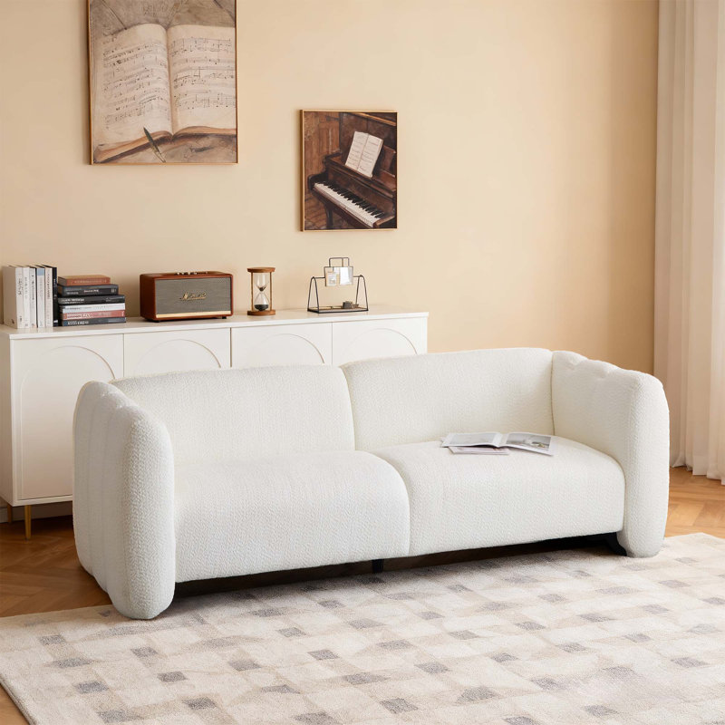 Canapé en tissu de 83 po, Blanc