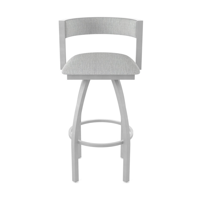 Tabouret Artémis, Tissu - alpin graphique, Tabouret de bar (siège d'une hauteur de 30 po), Nickel anodisé