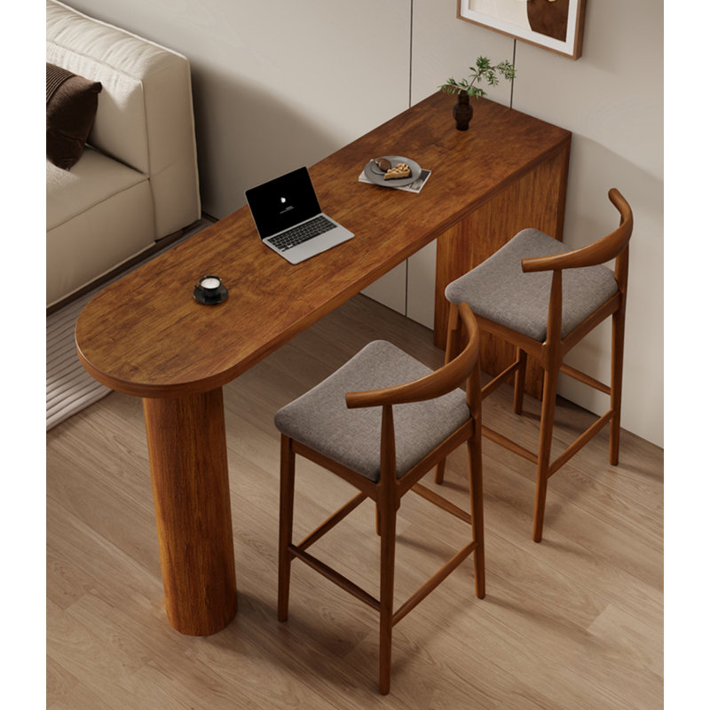 Table de bar semi-circulaire Modern, H 41,34 po x L 70,87 po x l 17,72 po