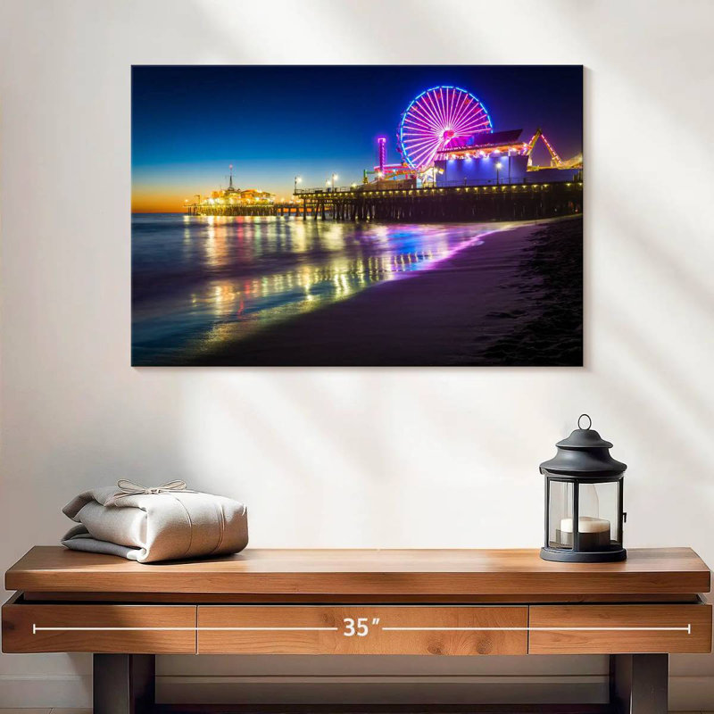 Gillard Illuminated Santa Monica Pier, 8" H x 12" W