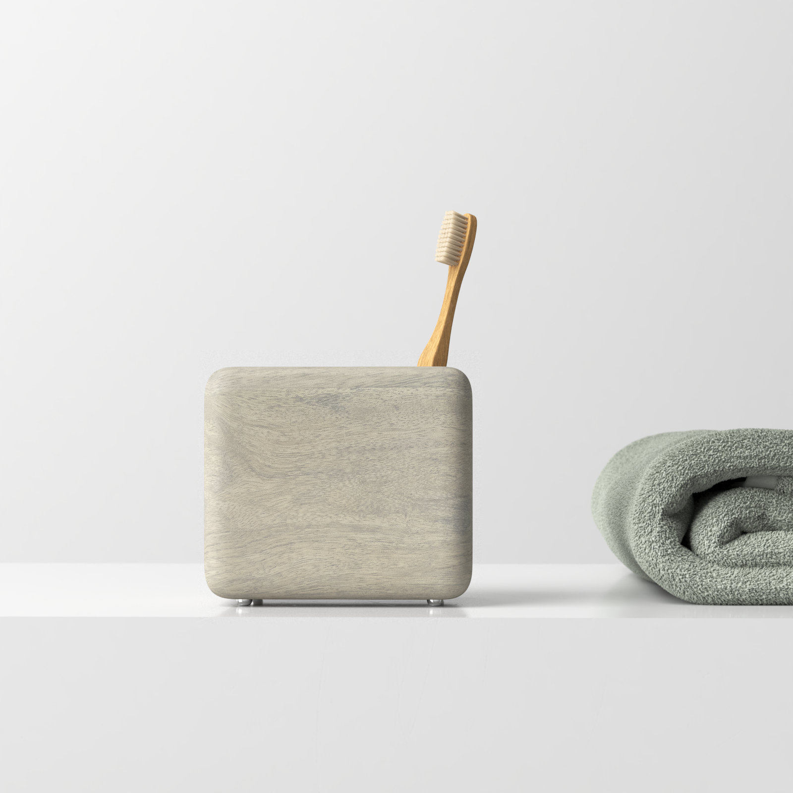 Alethea Wood Toothbrush Holder