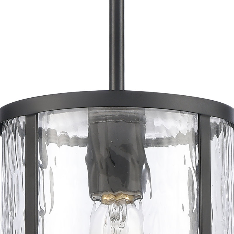 Mini-luminaire suspendu 1 lumière Strout 7 po - noir mat Strout