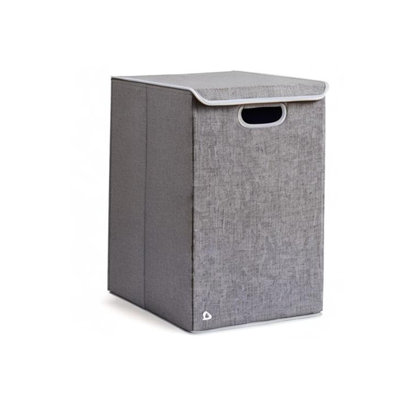 Organisateur de buanderie avec couvercle, gris
