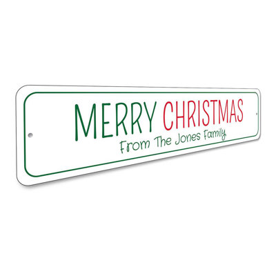 Plaque en aluminium «Merry Christmas»