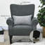 Upholstered Accent Chair With Rolled Arms And Wood Legs, Armchair For Living Room Bedroom,-2055512369