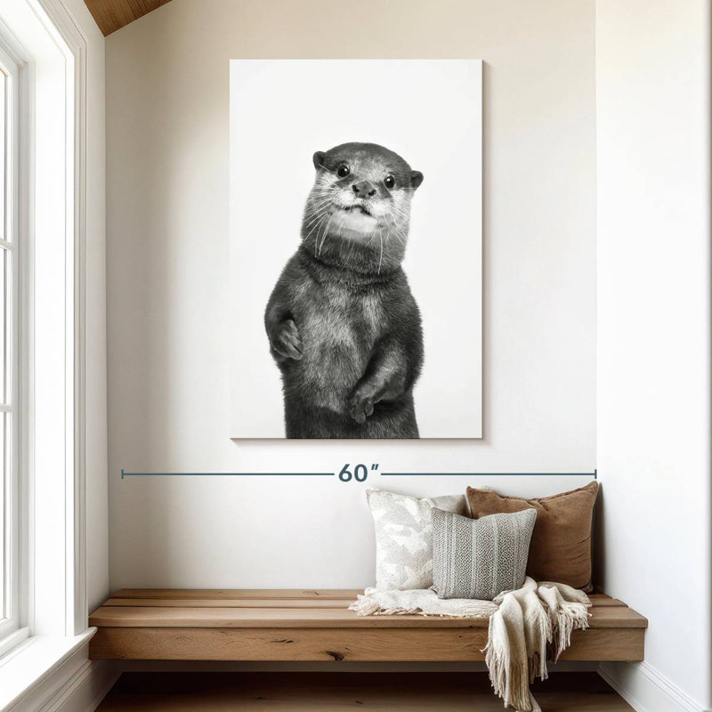 Brampt Monochrome Otter, 48" H x 32" W