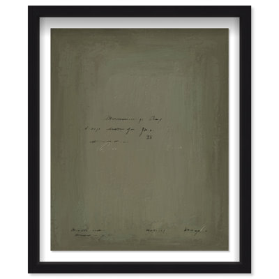 A Note Framed Graphic Art