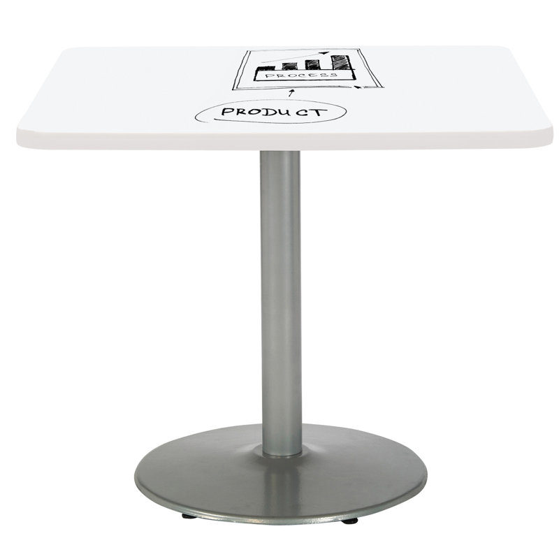 Table carrée pour salle de pause, Argent, H 29 po x L 36 po x l 36 po