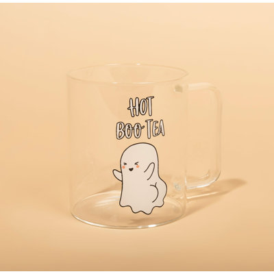 Funny Glass Tea Coffee Drinking Cup (Hot Boo Tea) 16 Oz