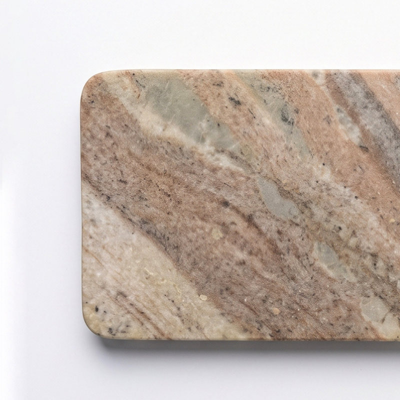 Plateau rectangulaire en marbre Galaxy brun