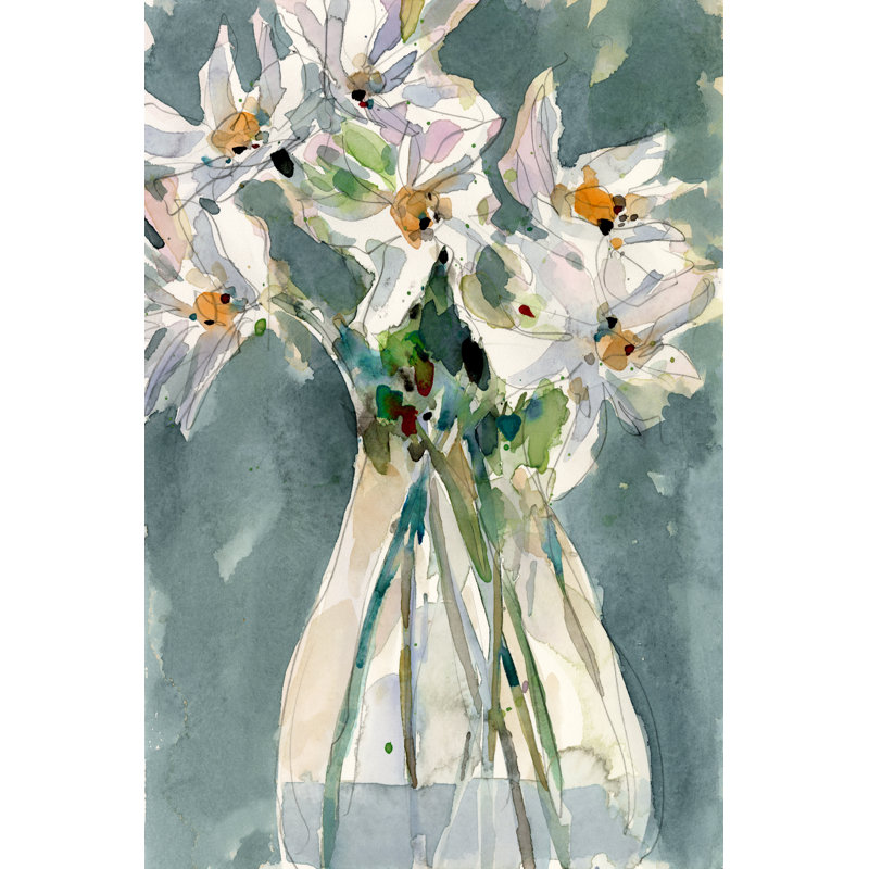A Daisy Moment I by Samuel Dixon - Painting, 30cm H x 20cm W, Wrapped Canvas
