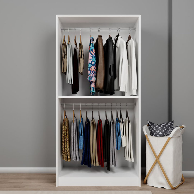 Armoire de style scandinave, blanc, 37,0 x 74,8 x 23,6 pouces | 100% panneau de particules enduit de mélamine, épaisseur: 0,7 pouce | Nombreuses tablettes, fixation murale | Solution de rangement élégante et fonctionnelle pour les maisons modernes