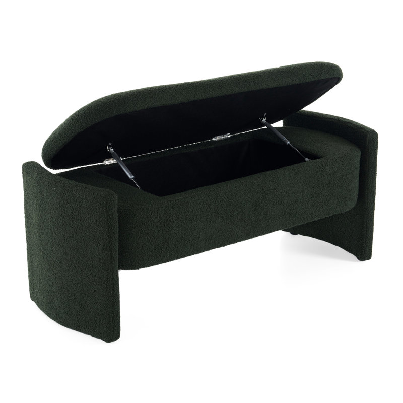 Banc avec solution de rangement efficace pour une chambre à coucher confortable -, Vert foncé