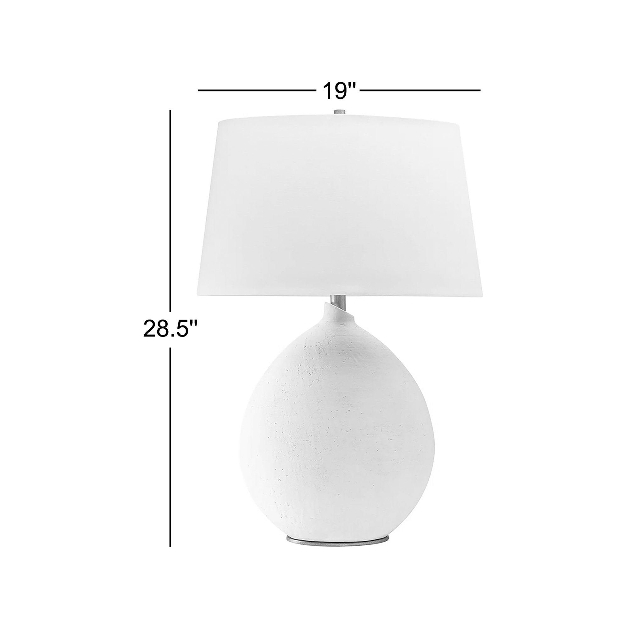 Mellina Ceramic Table Lamp, White