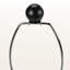 Lampe de table Landen avec abat-jour ivoire / crème en résine noire, H 23,26 po x l 13,74 po x P 13,75 po