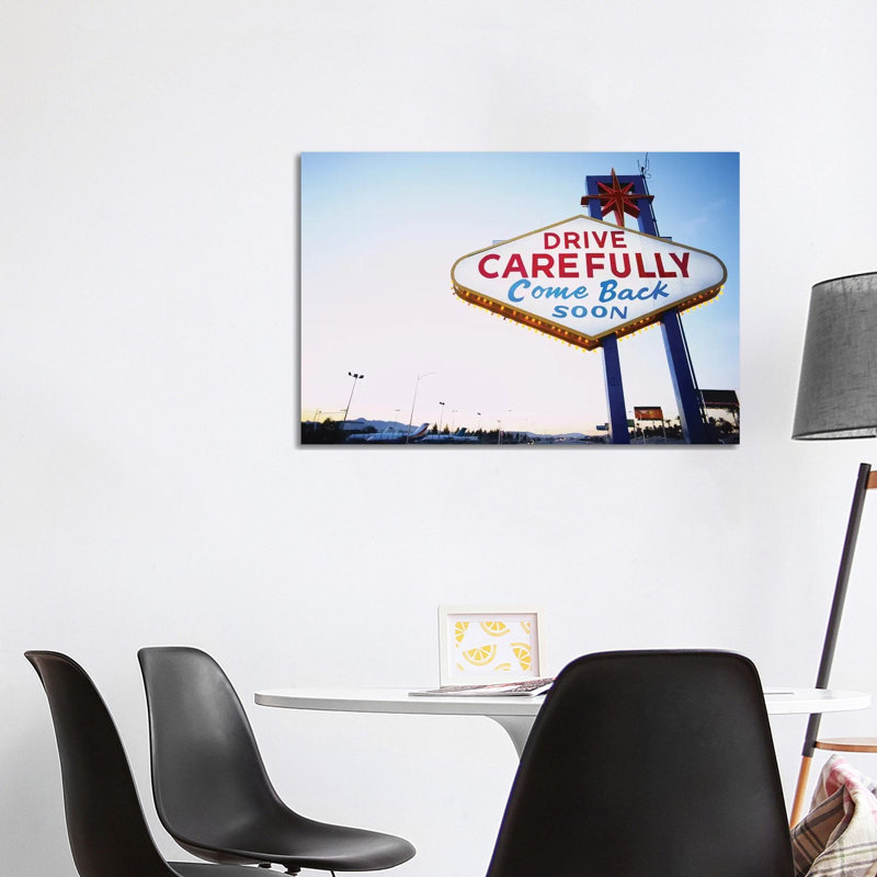 Low Angle View of a Signboard, Las Vegas, Nevada, USA 1 Piece Wrapped Canvas Wall Art, 101.6 cm H x 66.04 cm W x 3.175 cm D