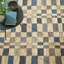 Tapis bleu en jute tissé à la main Kirby-74721243