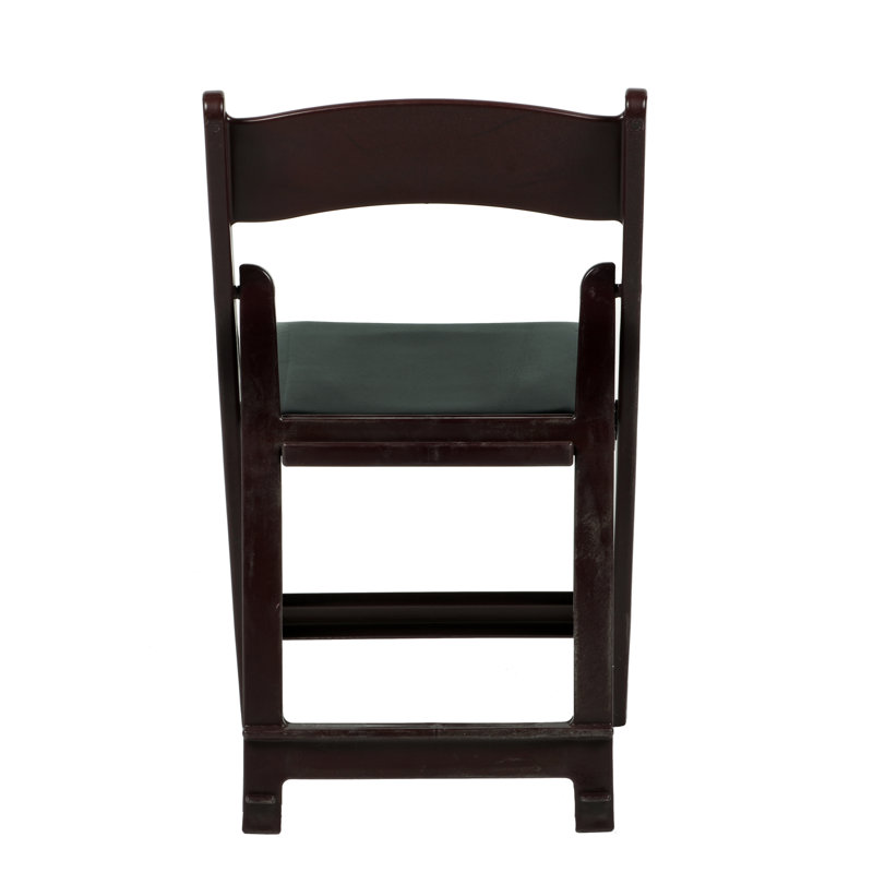 Chaise pliante rembourrée en résine, Acajou rouge