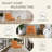 Accent Chair with Pillow Upholstered Mid-Century Chair Living Room Chair for Small Space Solid Wood Frame Reading Chair with Soft and Thick Cushion Armchair for Bedroom Balcony Orange-1409214014-1400361002