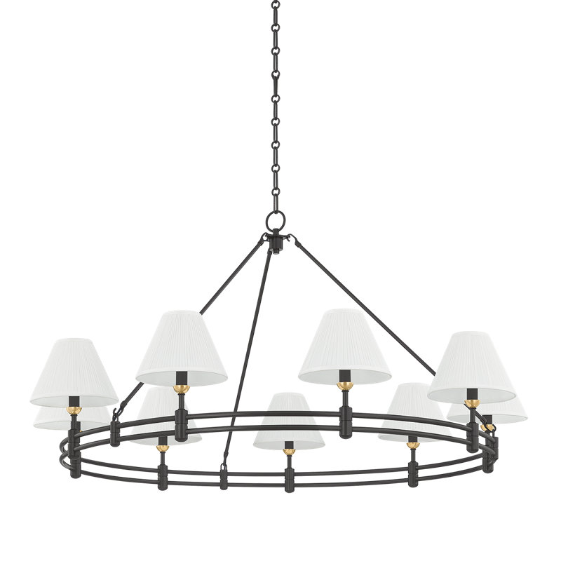 Lustre Howard par Mark D. Sikes, Noir, 9 lumières, H 26 po x l 50 po x P 50 po