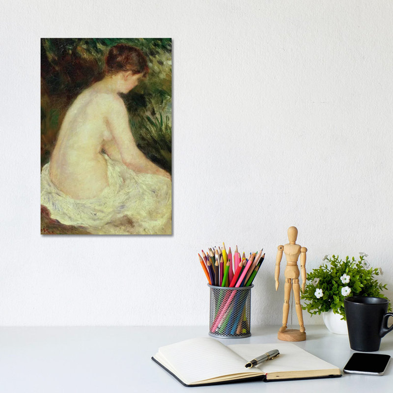 Bather, 1879 by Pierre-Auguste Renoir - Wrapped Canvas Print, 20.32 cm H x 30.48 cm W