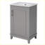 Petit meuble-lavabo moderne avec lavabo en céramique-105352952