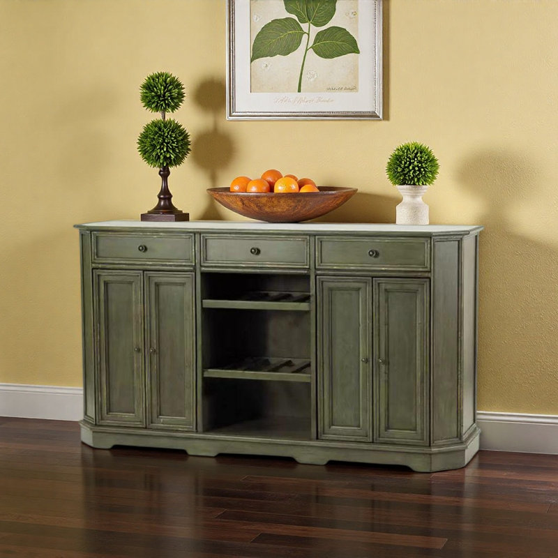 Classical Multi-Functional Sideboard, Green