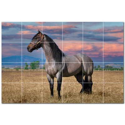Carreau de céramique décorative 36 po x 24 po PT500748: 6 po x 6 po (ensemble de 24)